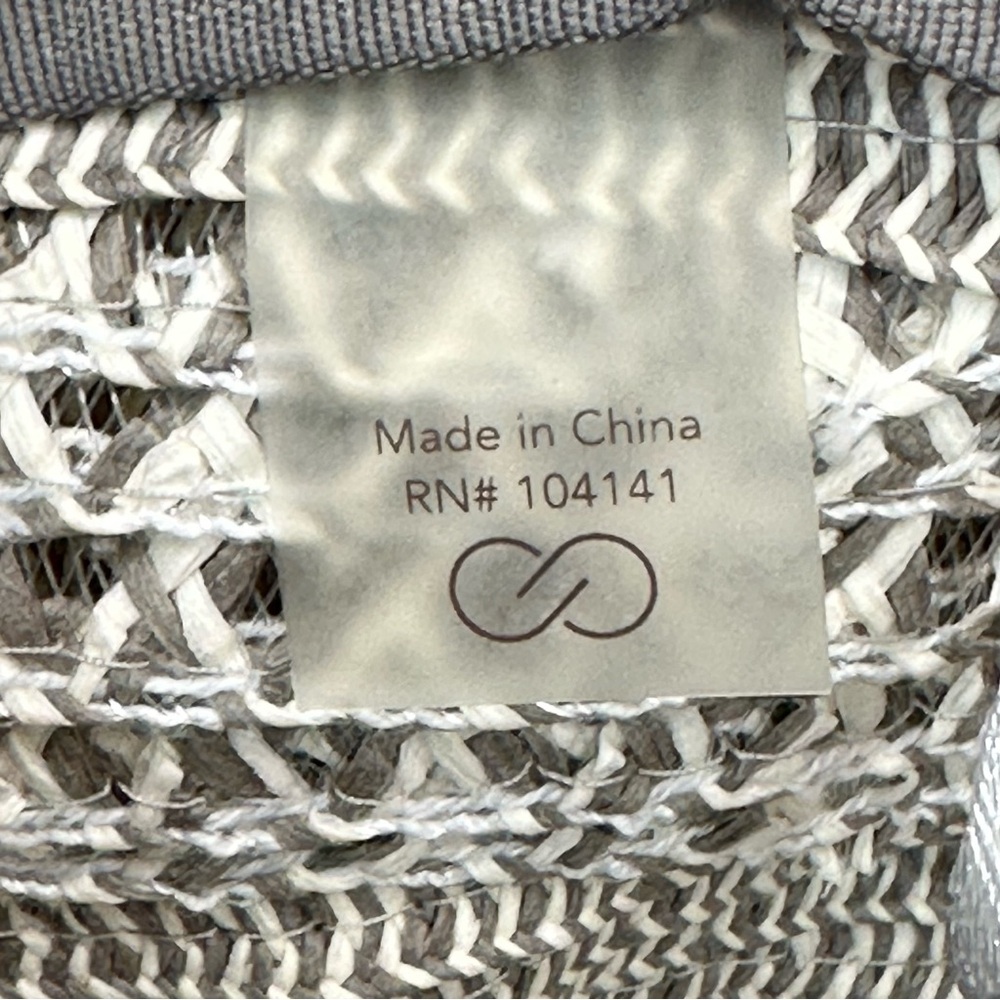 CALIA By Carrie Underwood Woven Sunhat Gray Beige Cruise Packable OSFA b… - Picture 4 of 11